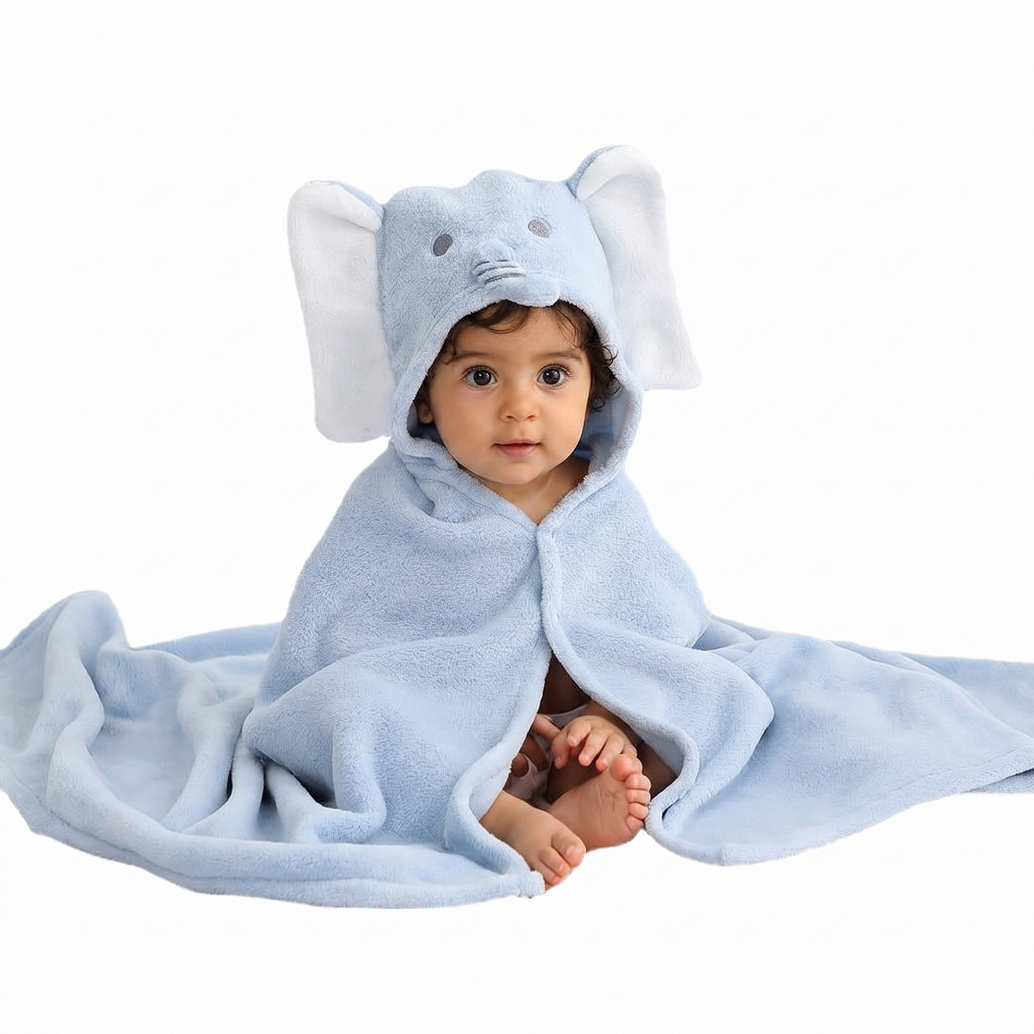 Sortie de Bain Bébé à Capuche en Coton Doux