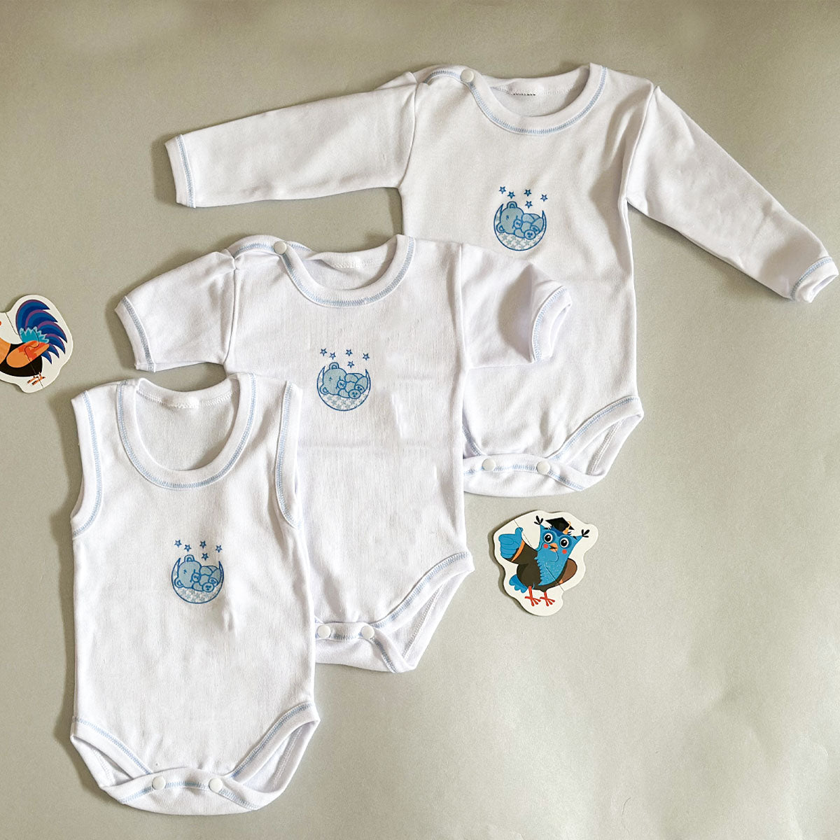 Pack 3 Bodys Bébé Coton