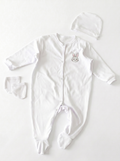 Grenouillère Bébé – Blanc Lapin