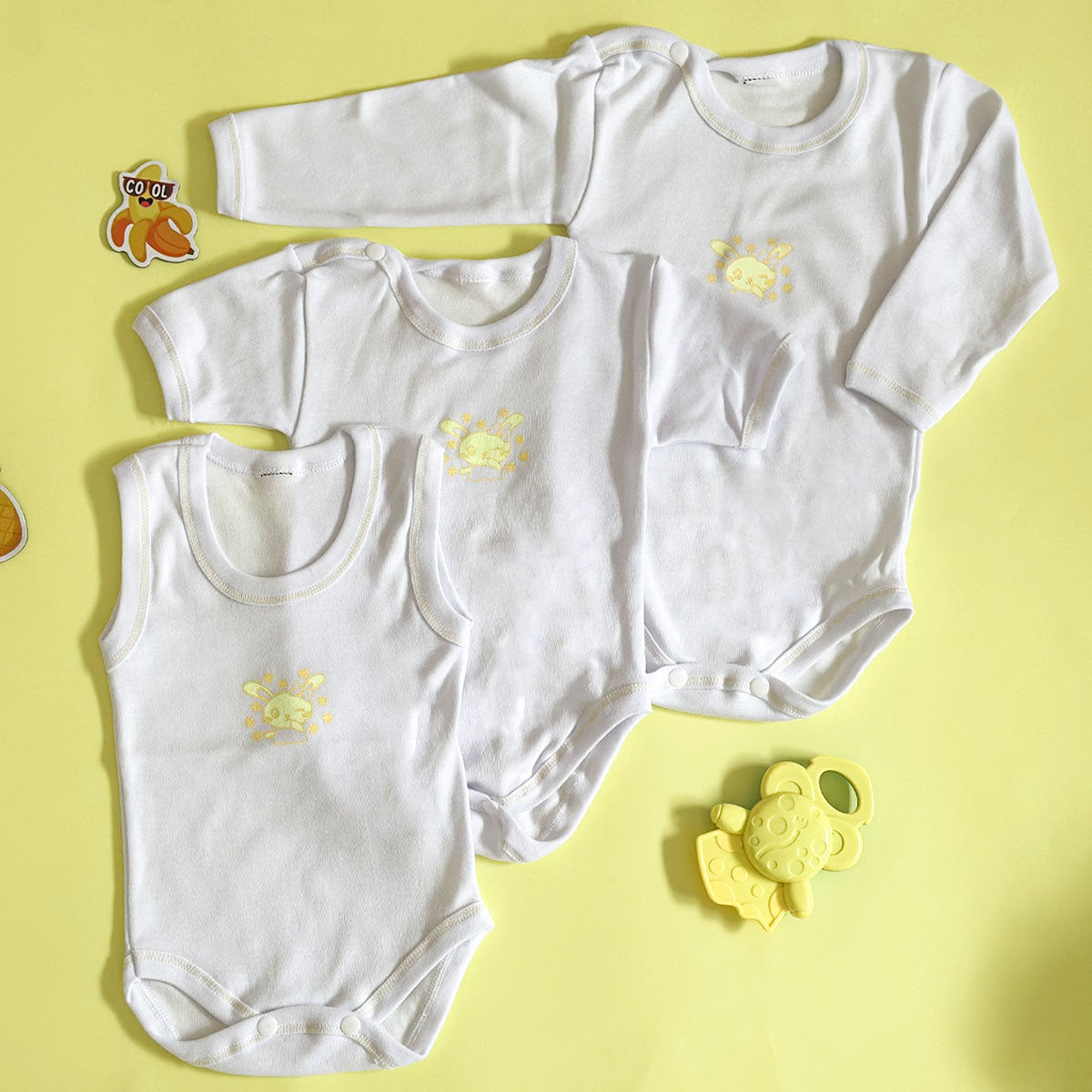 Pack 3 Bodys Bébé Coton