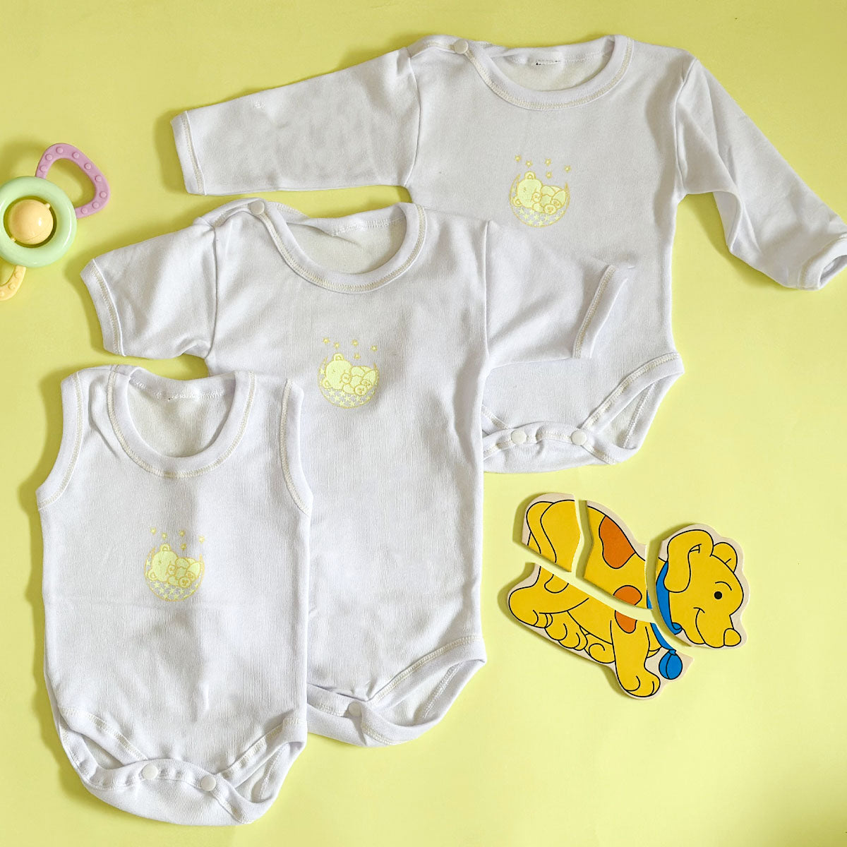 Pack 3 Bodys Bébé Coton
