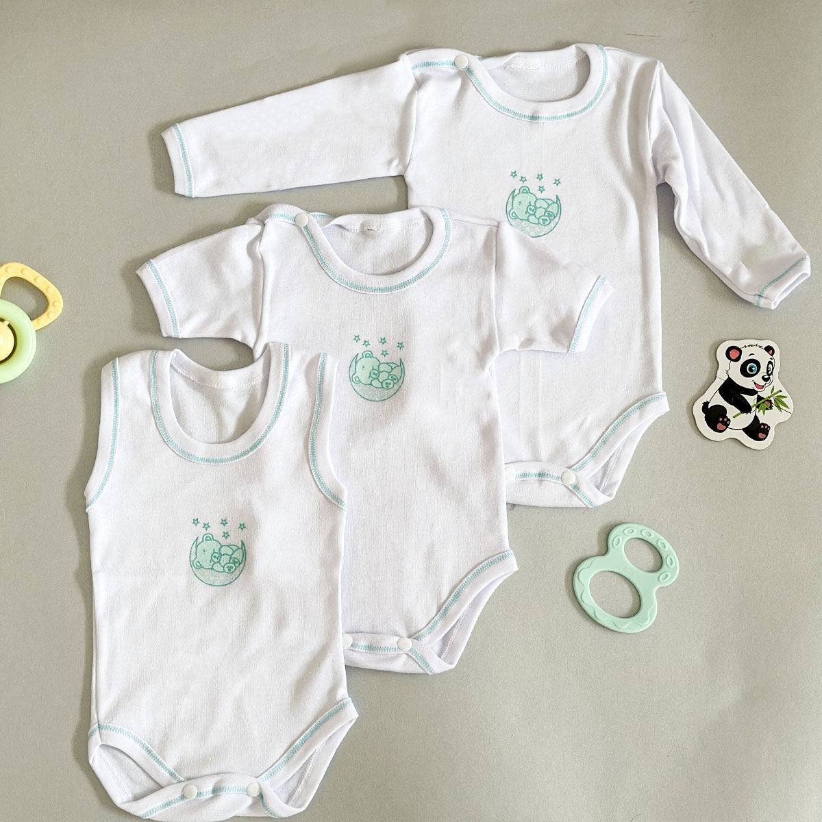 Pack 3 Bodys Bébé Coton