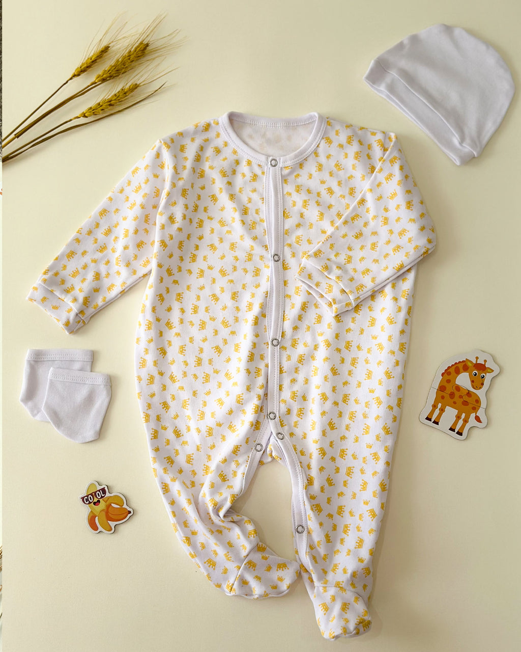 Grenouillère Bébé – Jaune King