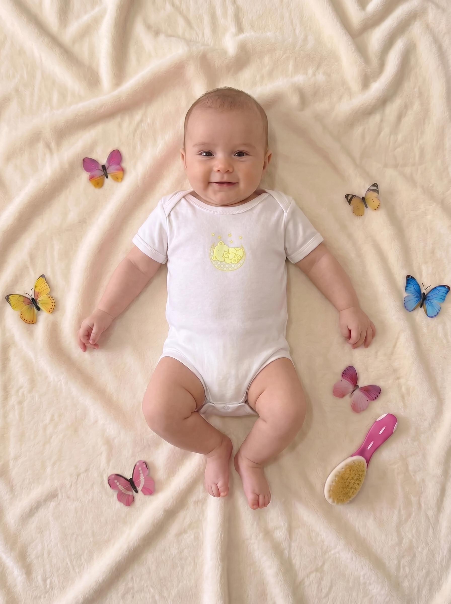 Lot de 3 Bodies Bébé Demi-Manche – Jaune Ours