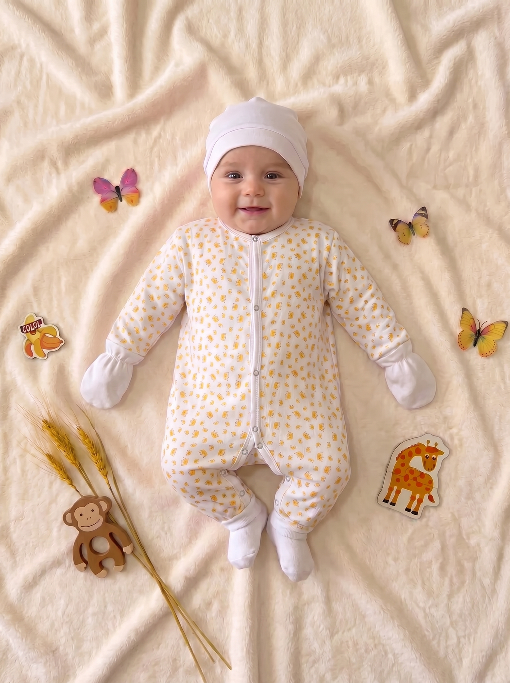 Grenouillère Bébé – Jaune King