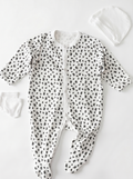Grenouillère Bébé – Blanc Couronne Noir